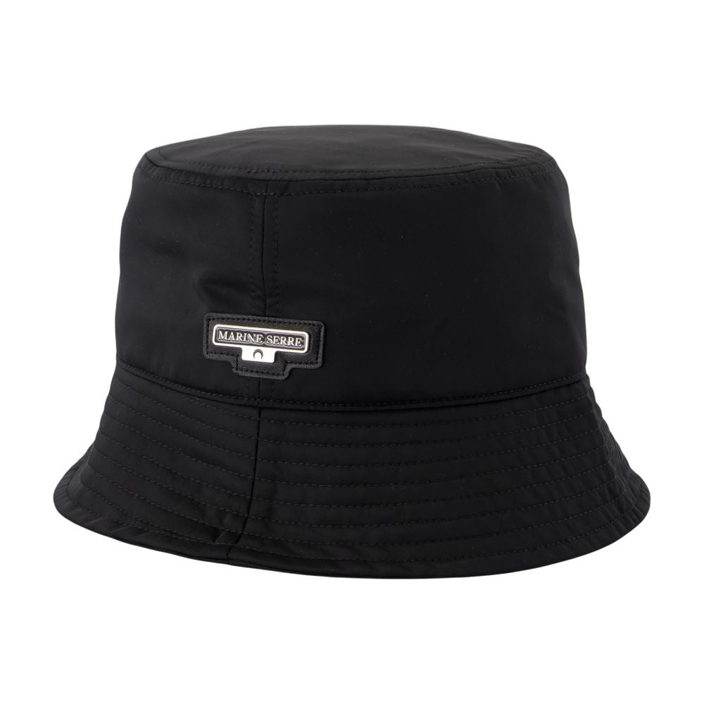 Marine Serre Satin Bucket Hat - Synthetic - Black