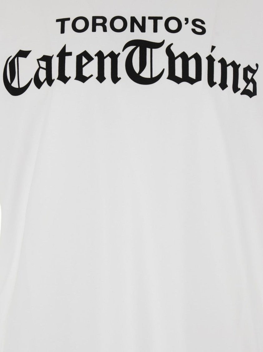 Dsquared2 Crew Neck T-Shirt With Toronto's Catentwins Graphic Print
