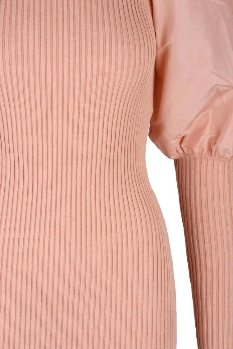 Elisabetta Franchi Long Knit Dress - Old Rose