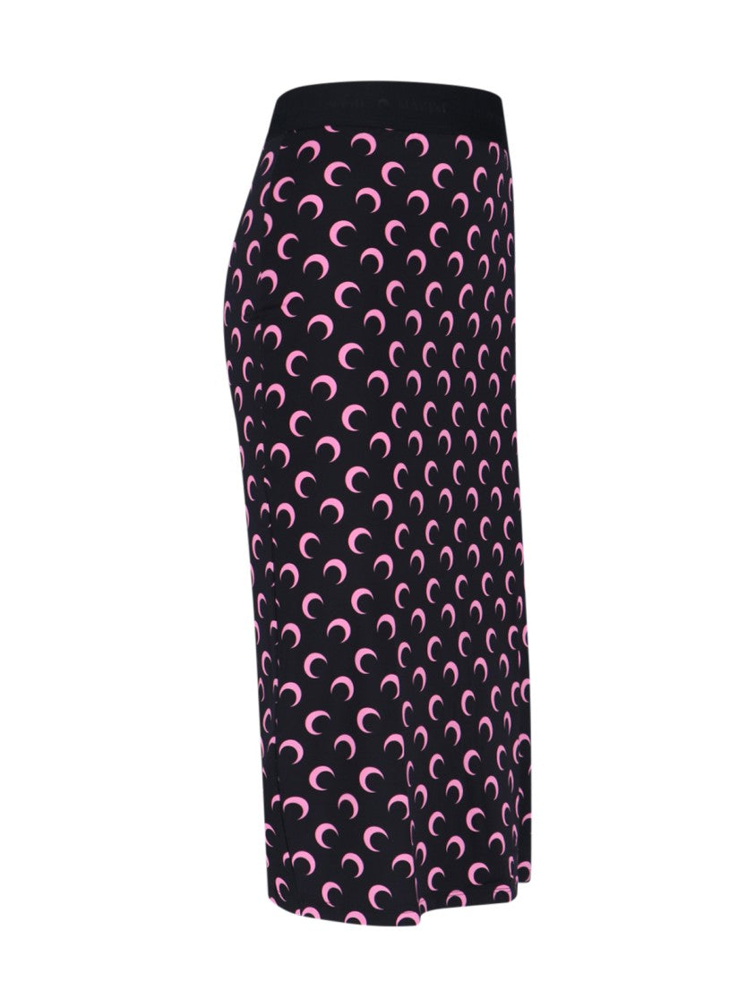Marine Serre "Moon" Midi Skirt – Black
