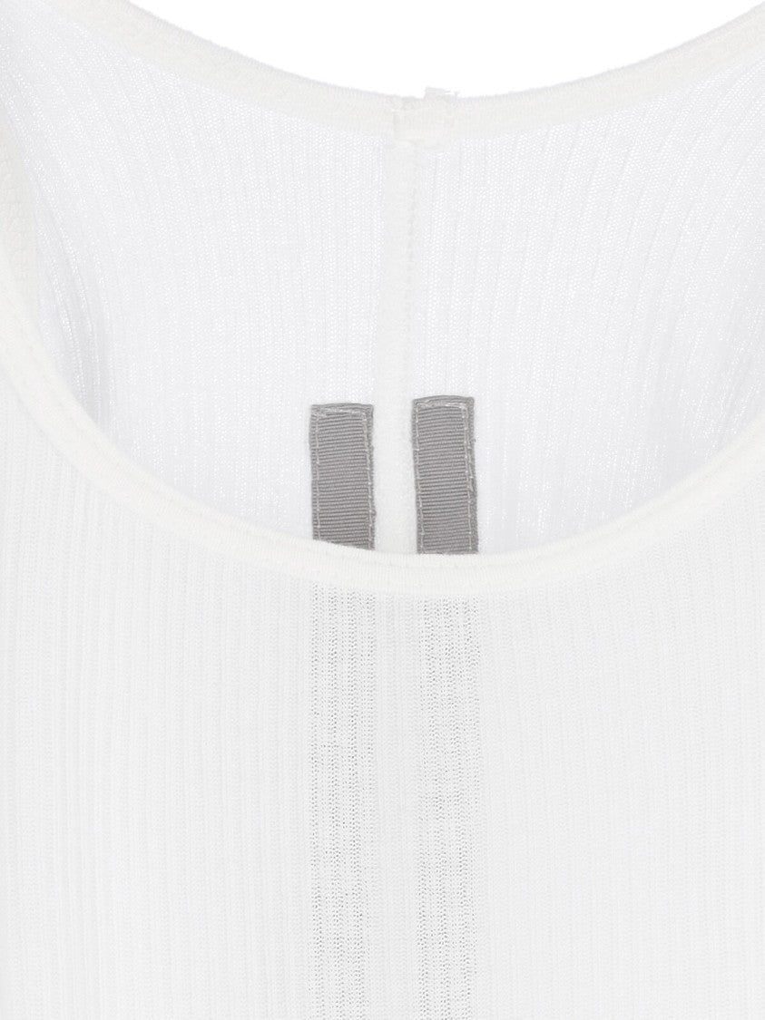 Rick Owens Ribbed Tank Top – White