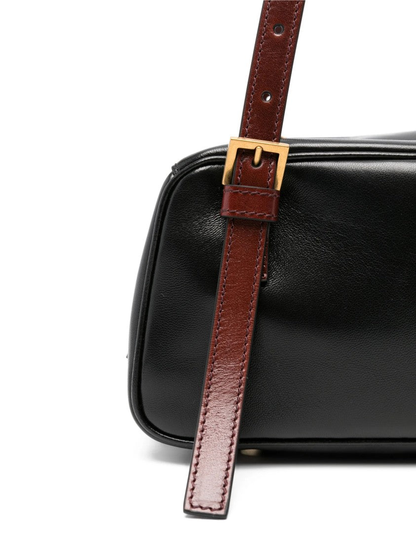 Versace Black Small Rectangular Calf Leather Bag