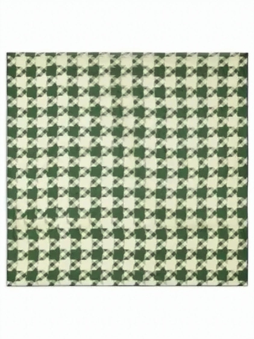 Burberry Rectangular Silk Scarf With Houndstooth Pattern