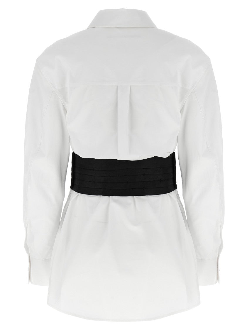 Alexander Wang Mini Shirt Dress With Elastic Waist