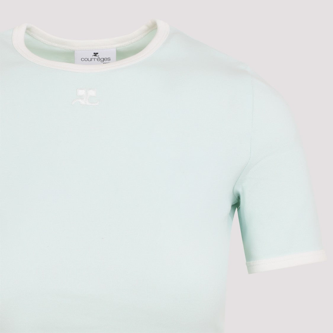 Courrèges Fitted Short-Sleeve T-Shirt With Contrasting Trim