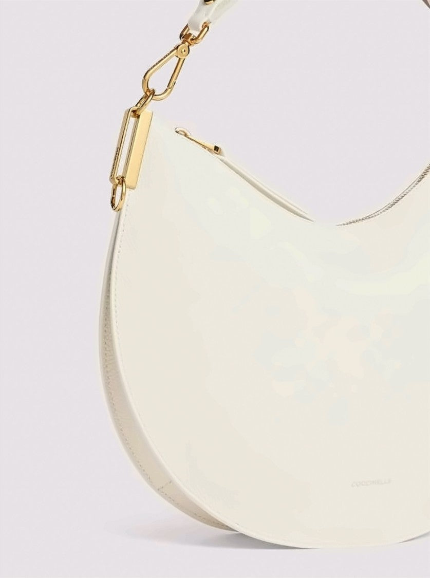 Coccinelle Leather Rounded Shape Removable Handle Bag