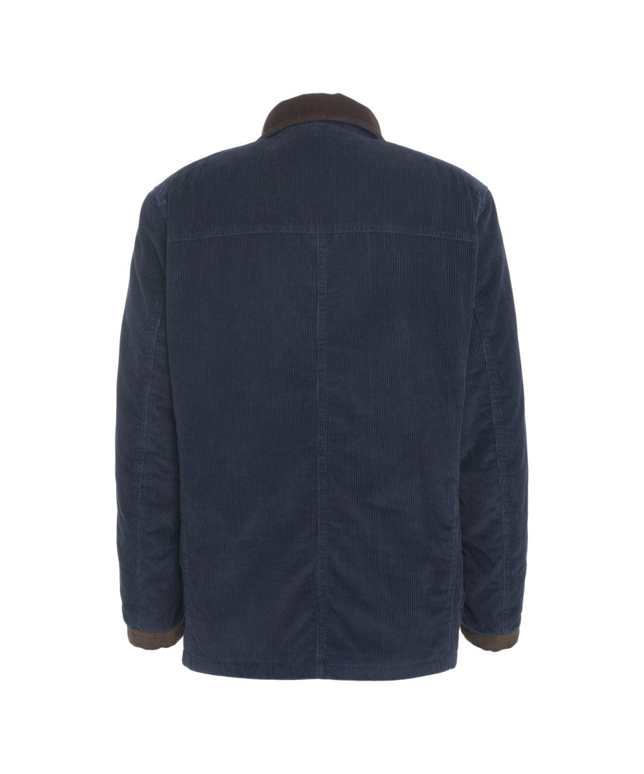 Fay Corduroy Jacket With Distinctive Hook Closure