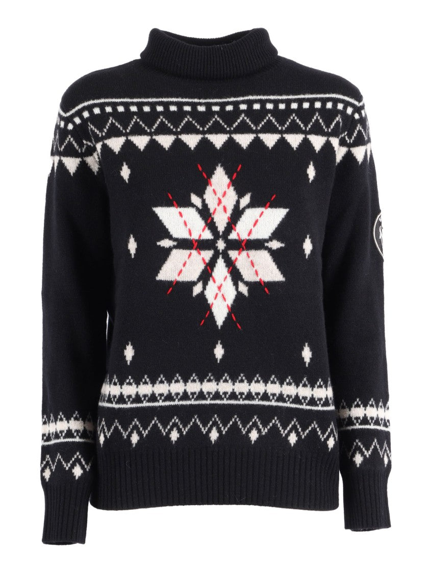 Ballantyne High-Neck Wool Blend Pullover With Fitted Silhouette