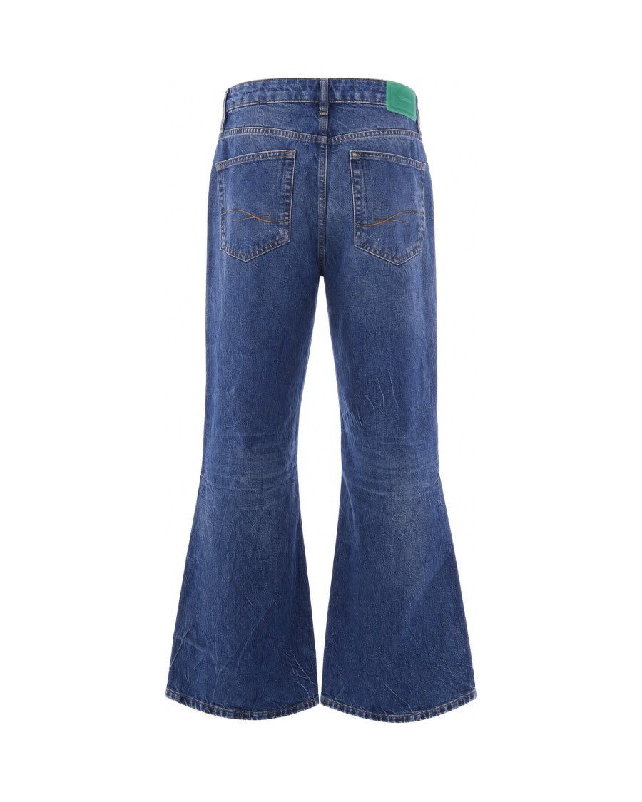 Flâneur Aged Indigo Relaxed Fit Denim Flared Jeans