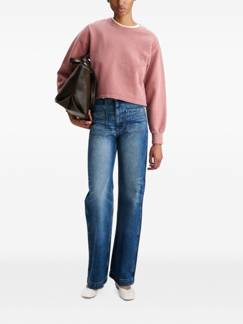 A.P.C. Relaxed-Fit Cropped Crewneck Knit Sweater
