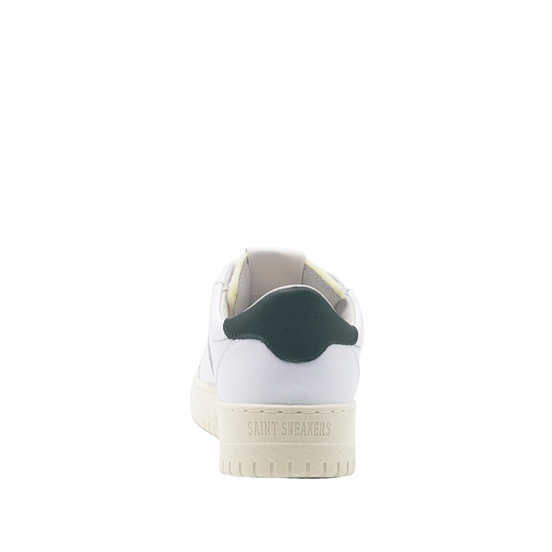 Saint Sneakers White Leather Sneakers With Contrasting Green Top