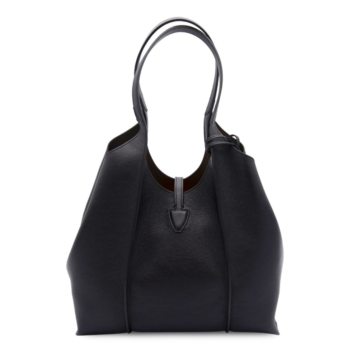Tod's Structured Black Tote Bag With T-Shaped Buckle