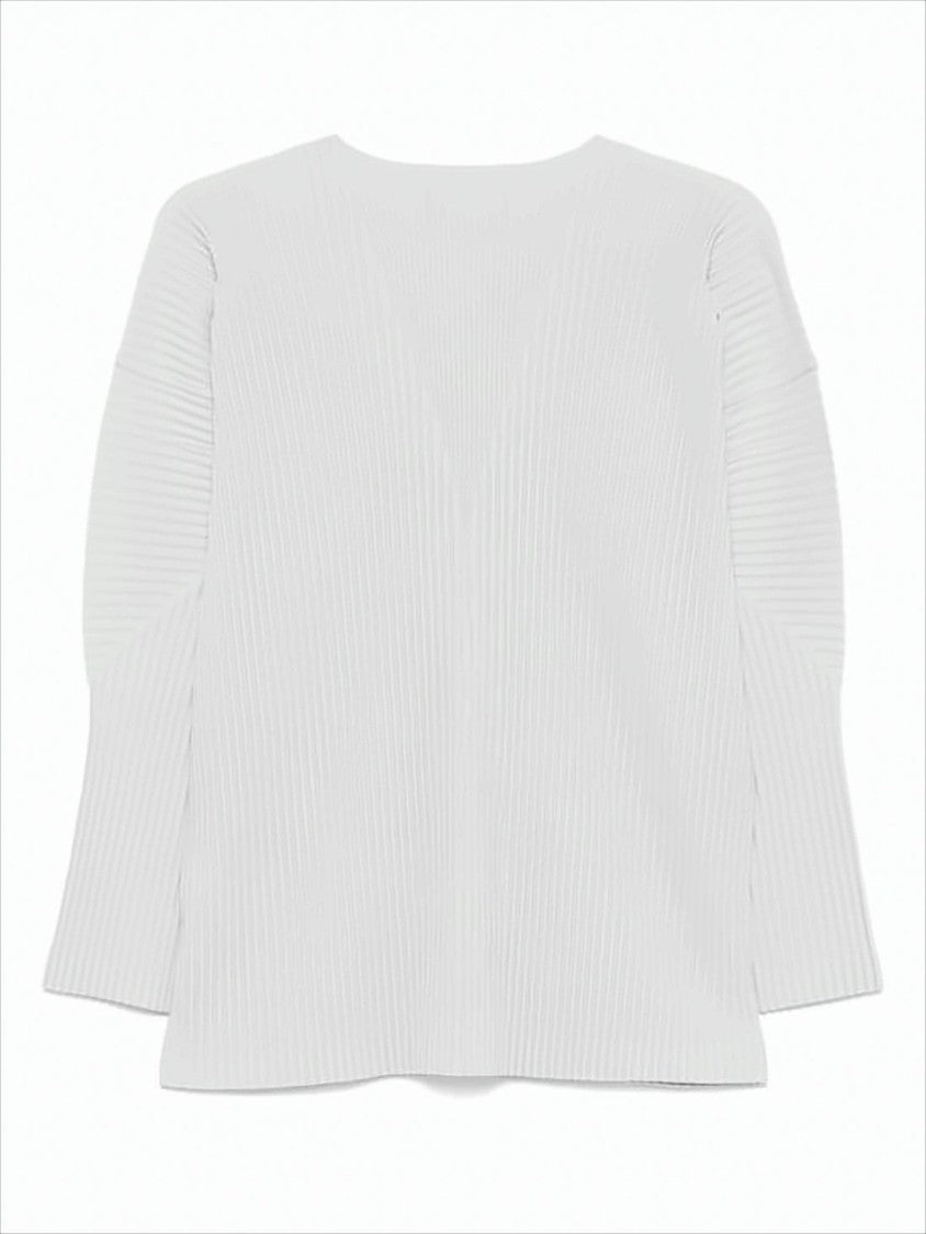 Homme Plissé Issey Miyake Fine Pleated Polyester Jacket With V-Neckline