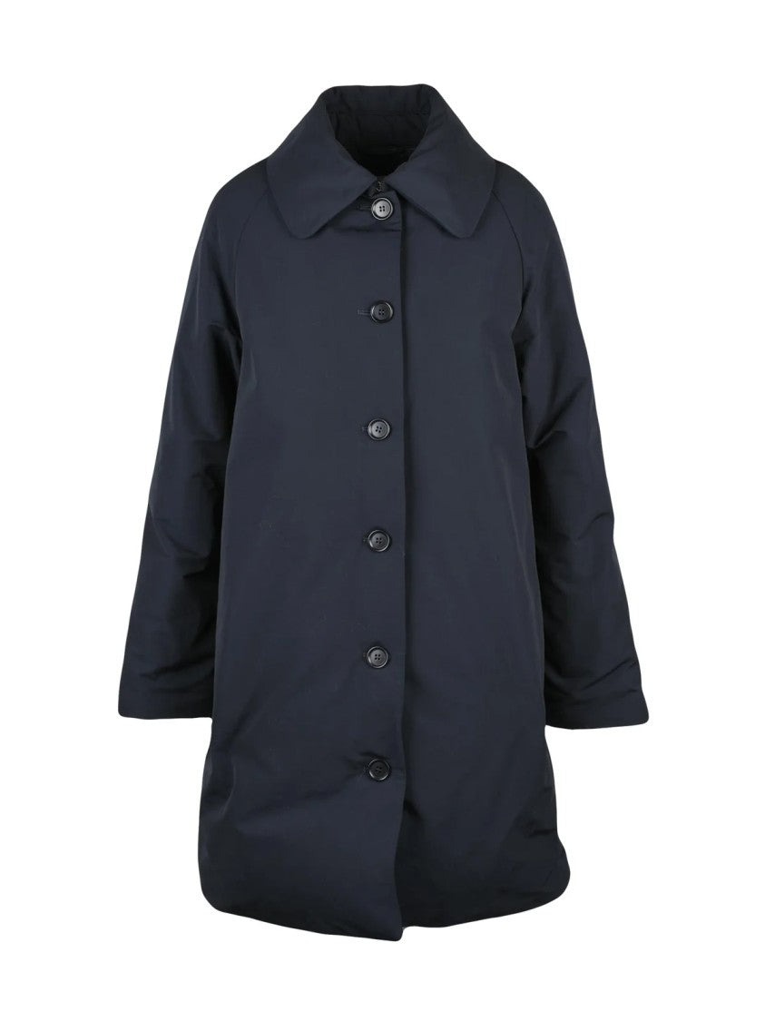 Aspesi Black Cotton-Blend Padded Sangria Coat