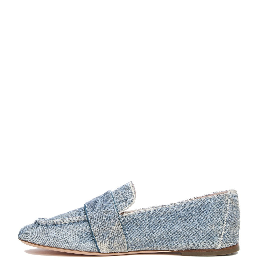 Agl Moccasins With Laser-Cut Denim Effect