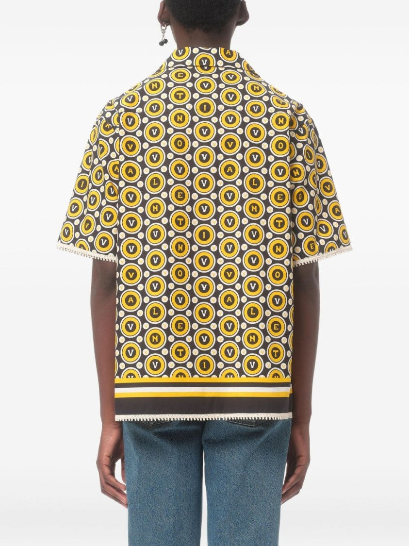 Valentino Garavani Bold Geometric Patterned Short-Sleeved Shirt