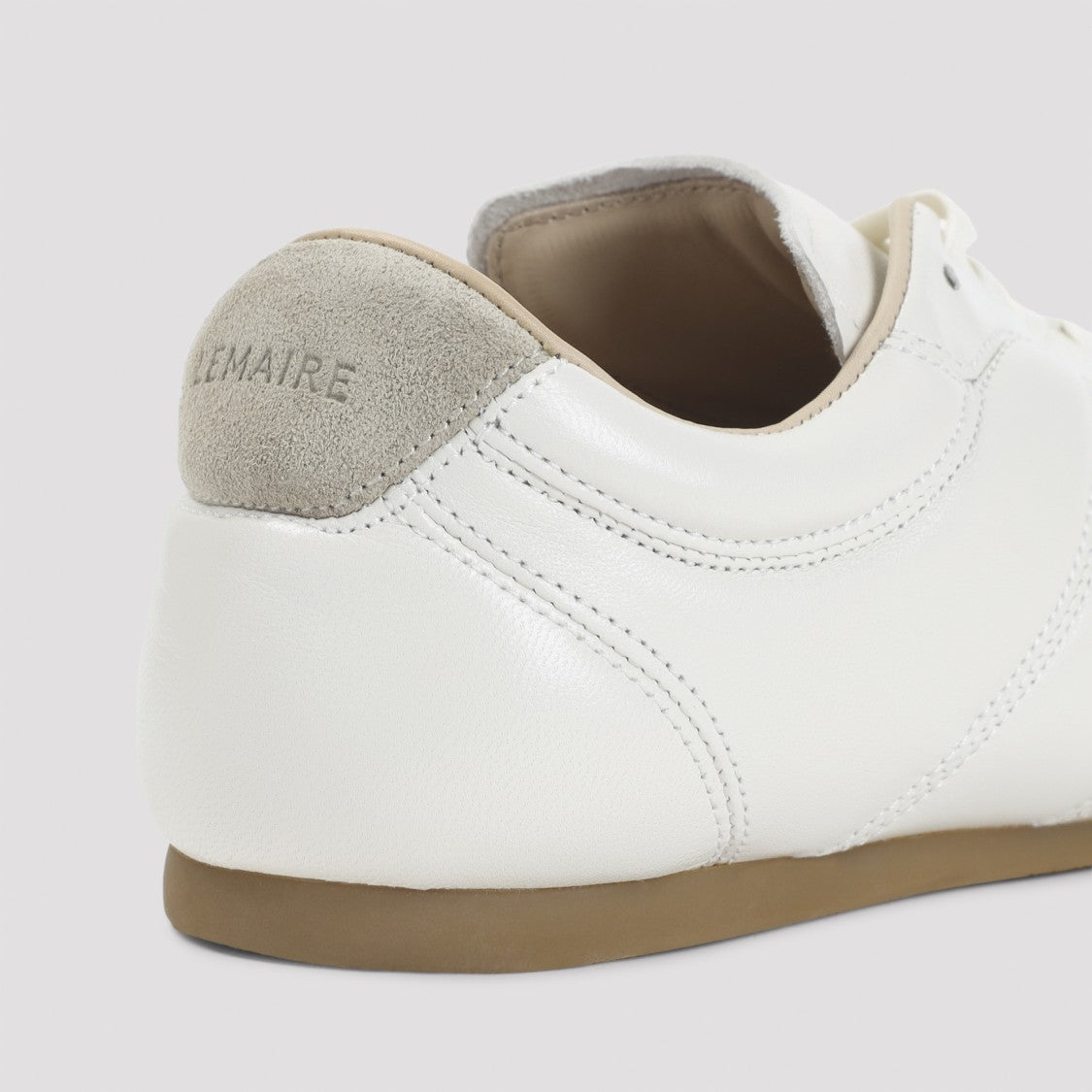 Lemaire Calf Leather Soft Runner Sneakers With Contrasting Heel Tab