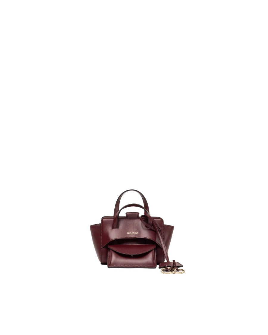 Hidesins Compact Burgundy Calf Leather Mini Handbag