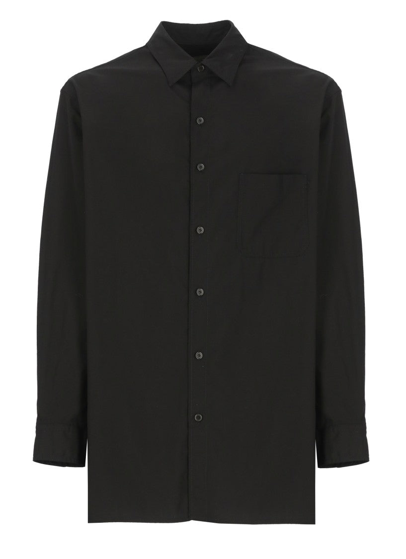 Yohji Yamamoto Minimalist Black Cotton Shirt