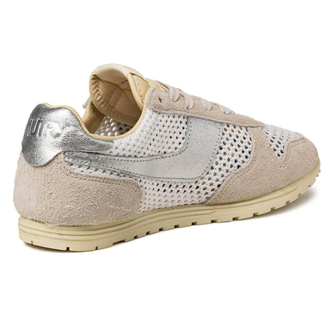 Autry Textured Sneakers With Nylon Mesh And Cow Leather Accents