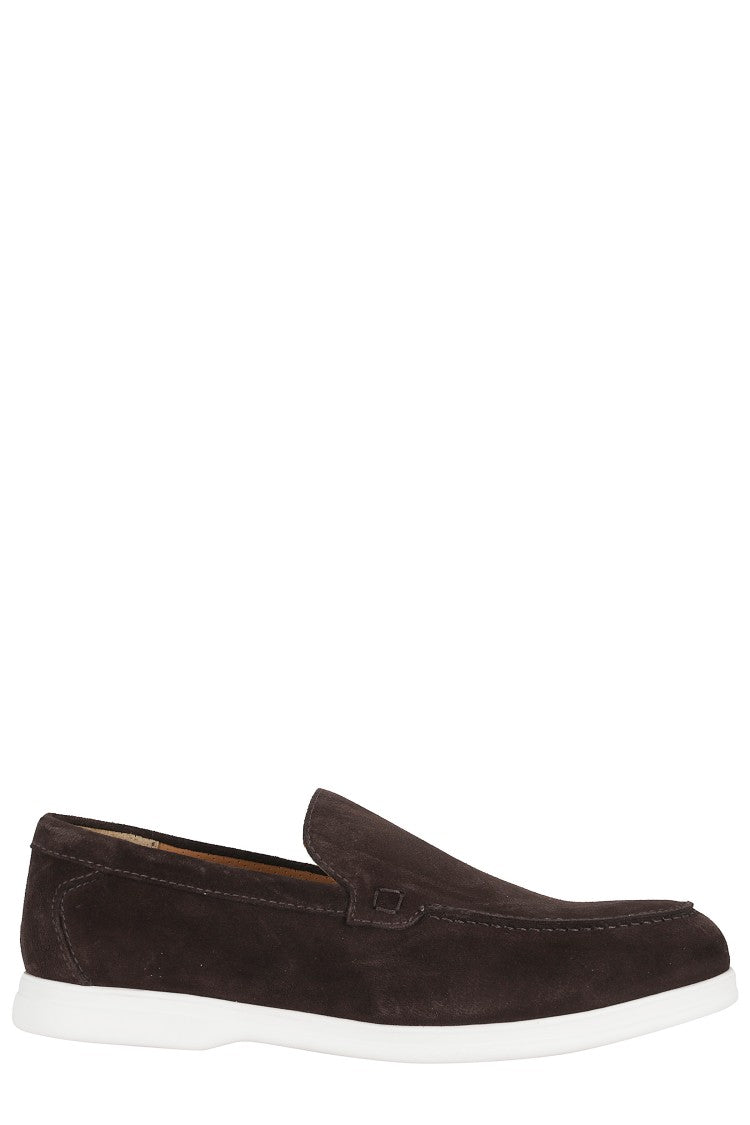 Doucal's Dark Brown Adler Suede Leather Loafers