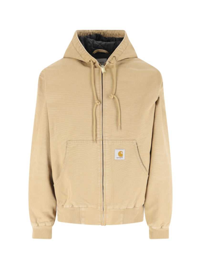 Carhartt Wip Beige Og Active Hooded Cotton Jacket