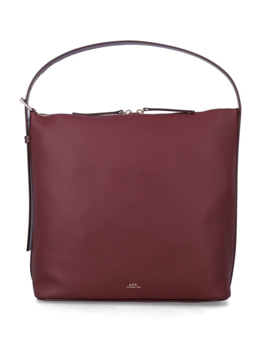 A.P.C. Structured Handbag With Smooth Pebbled Texture