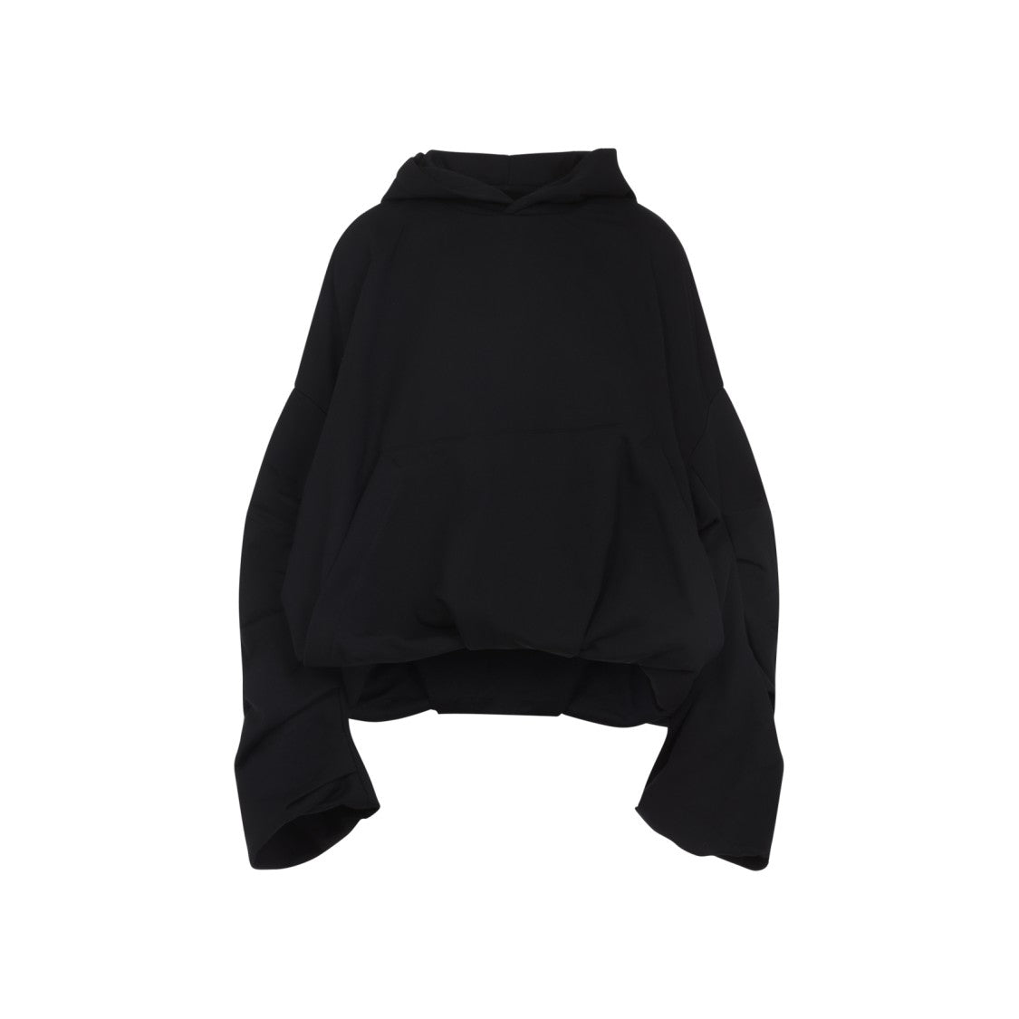 Dries Van Noten Oversized Black Hooded Sweatshirt
