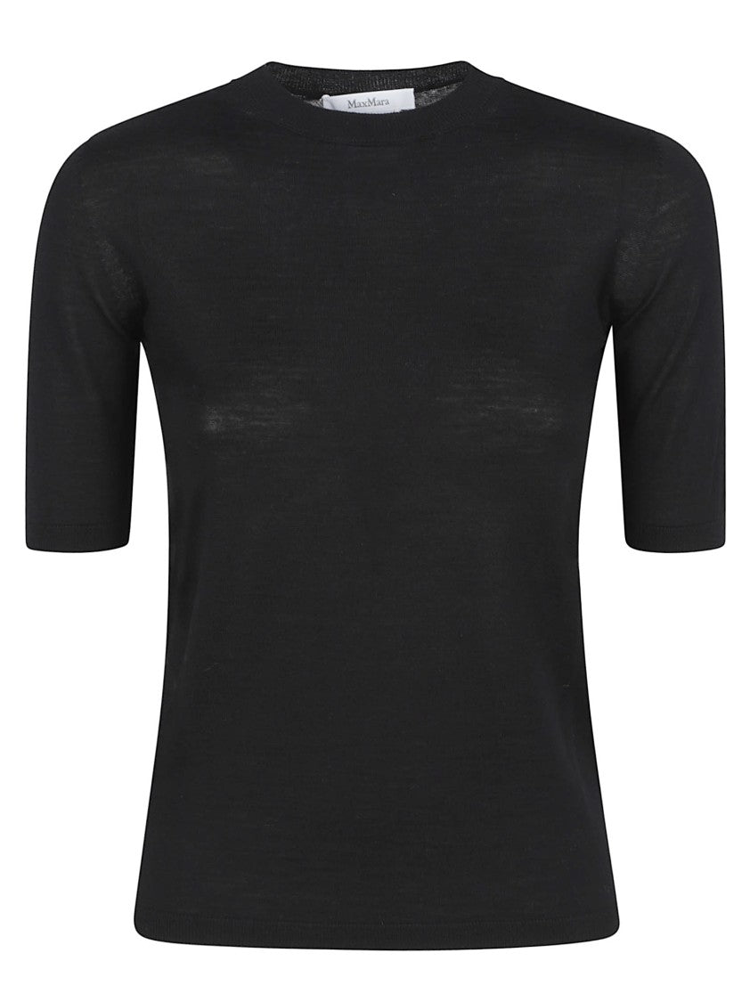 Max Mara Short-Sleeved Virgin Wool Top