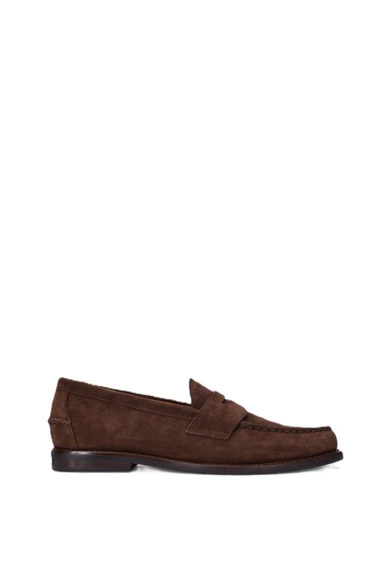 Polo Ralph Lauren Penny Strap Brown Suede Loafers
