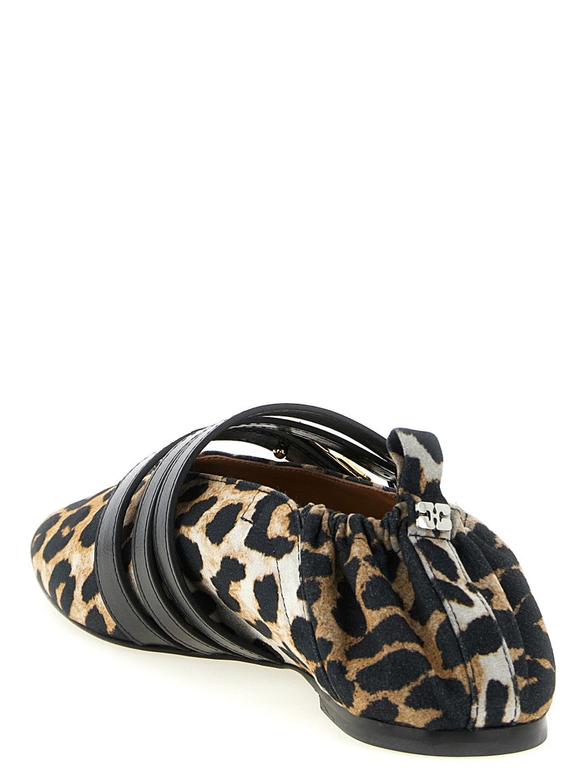 Ganni 'Sue Triple' Ballet Flats