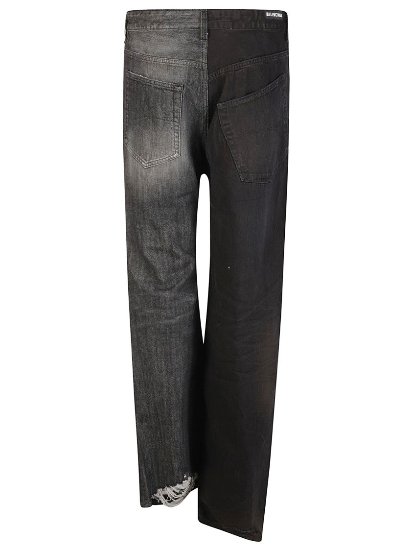 Balenciaga Split Color Denim Jeans