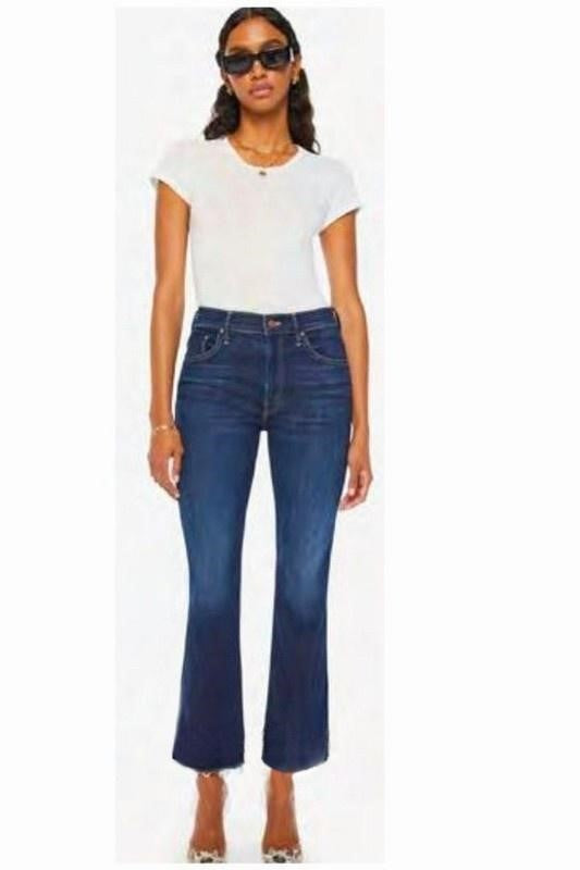 Mother The Hustler Flood Fray Denim Pants