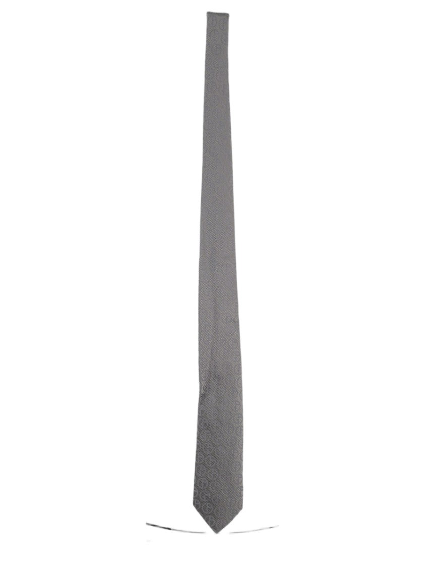 Giorgio Armani Jacquard Intricate Pattern Silk Tie