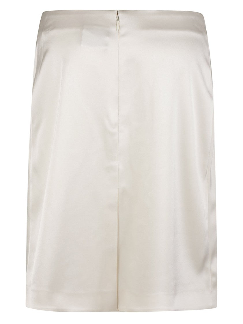 Courrèges Two Pockets Satin Pencil Mini Skirt