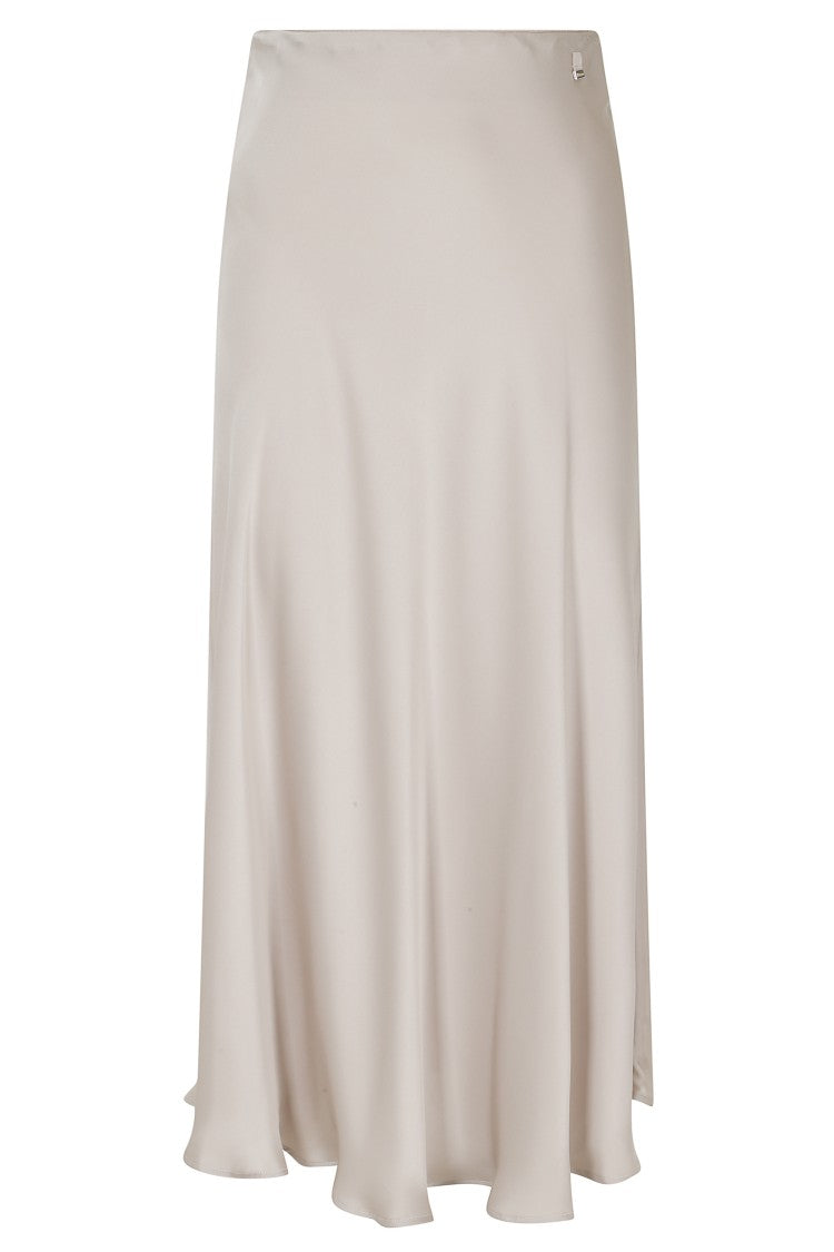 Herno Chantilly Resort Satin Elastic Waistband Polyester Midi Skirt