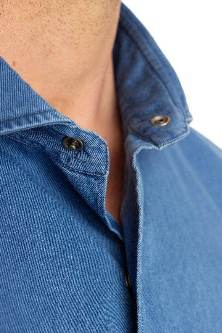 Borriello Denim Shirt With Press-Stud Buttons