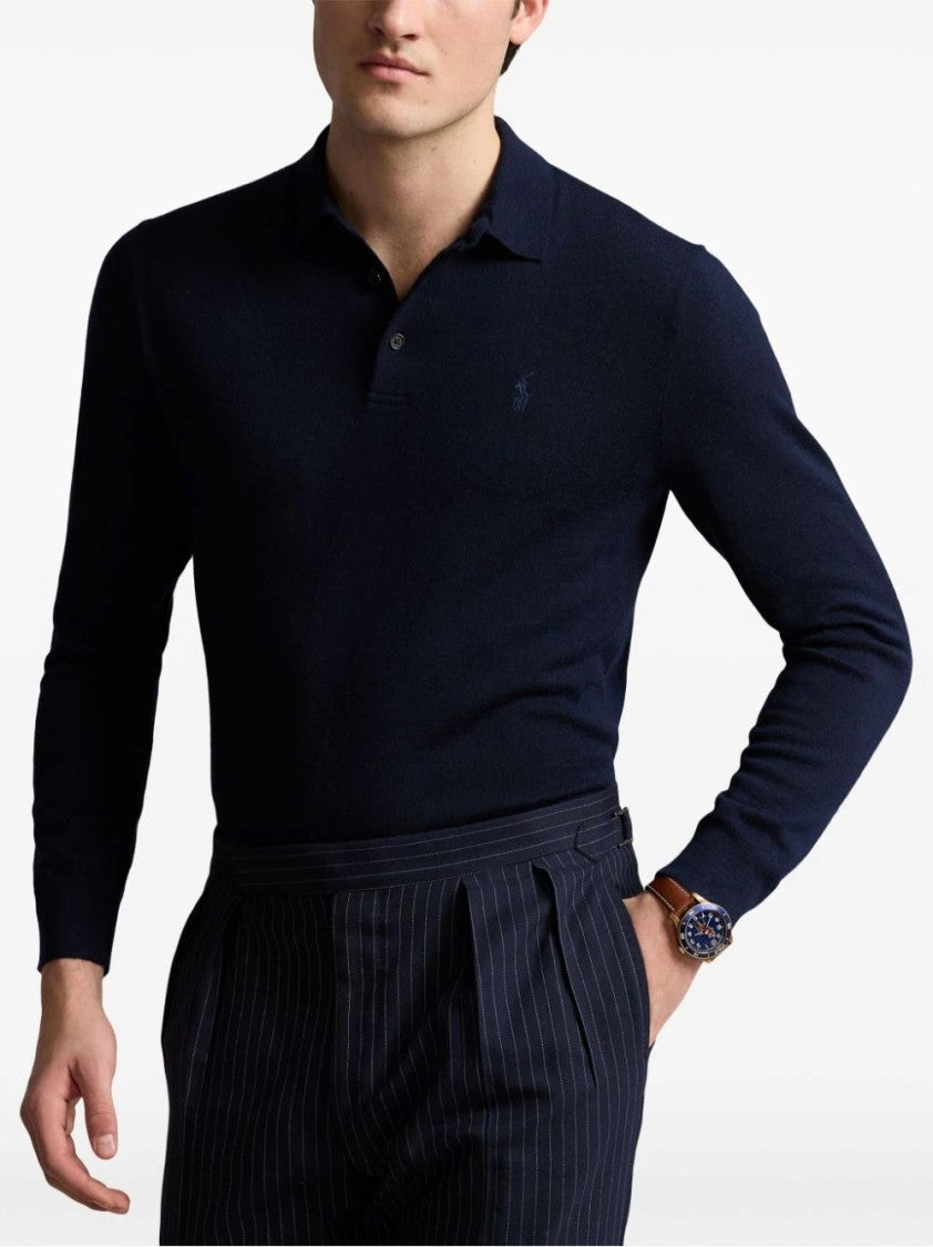 Polo Ralph Lauren Tailored Wool Pullover With Classic Polo Collar