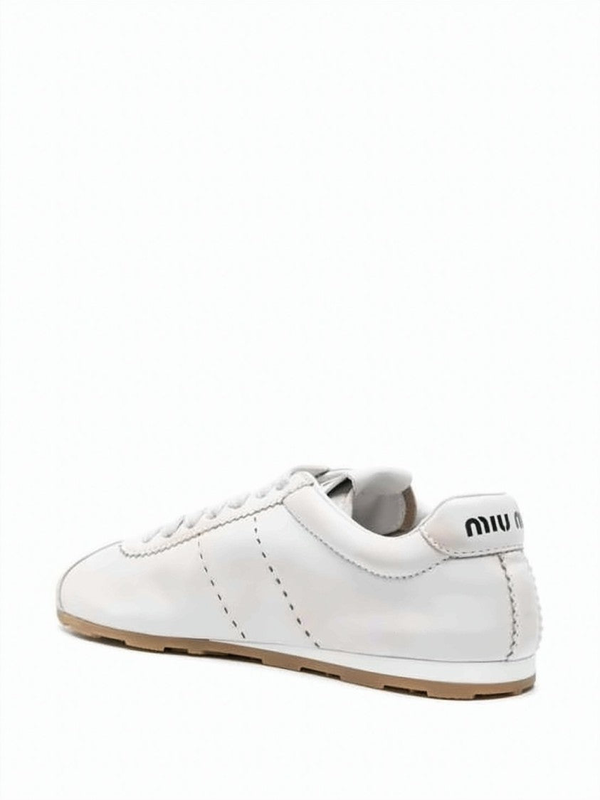Miu Miu Low-Profile Nappa Leather Sneakers