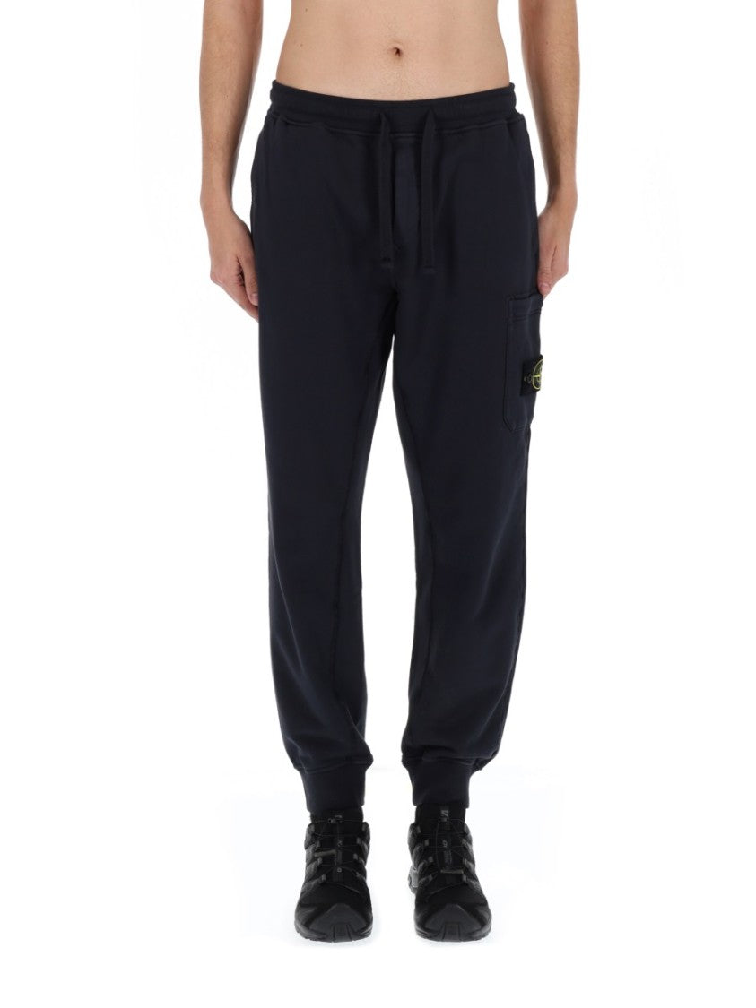 Stone Island Relaxed Fit Drawstring Elasticated Waistband Cotton-Blend Sweatpants