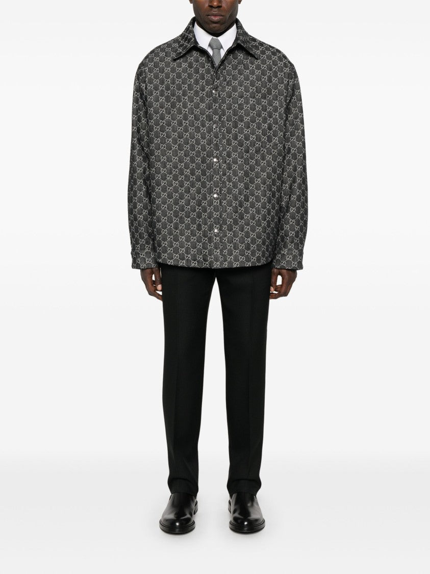 Gucci Black Fluid Straight-Leg Tailored Pants