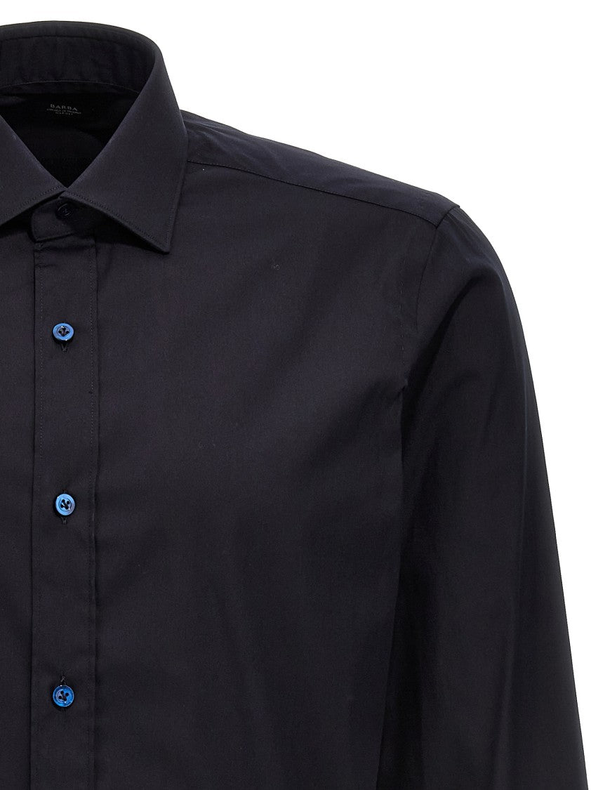 Barba Cotton Blend Poplin Shirt