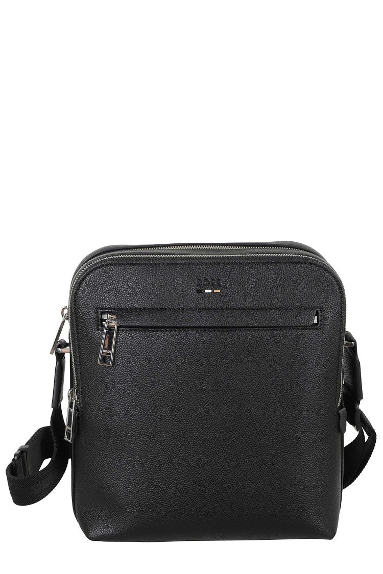 Boss Ray Black Pebbled Crossbody Bag