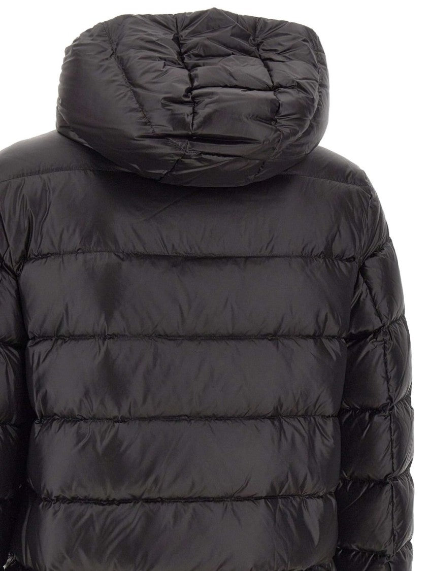 Peuterey Classic Black Tailored Coat With Minimalist Design