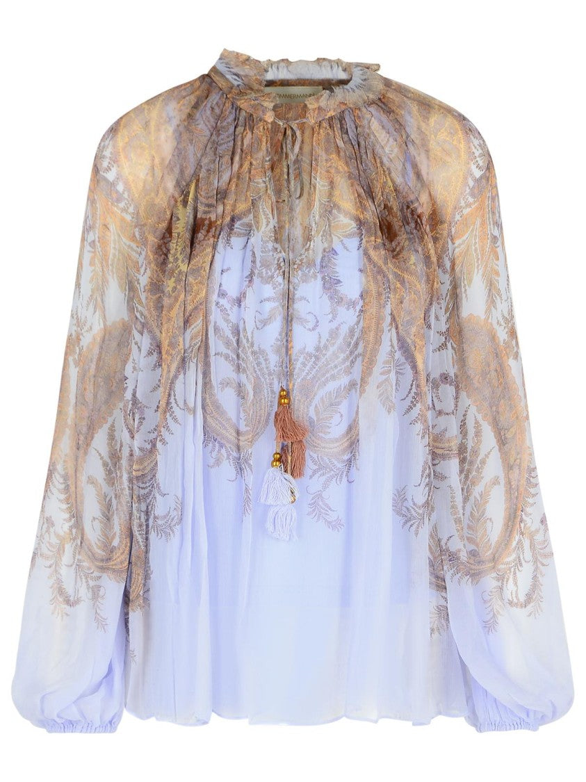 Zimmermann Lilac Viscose Blouse