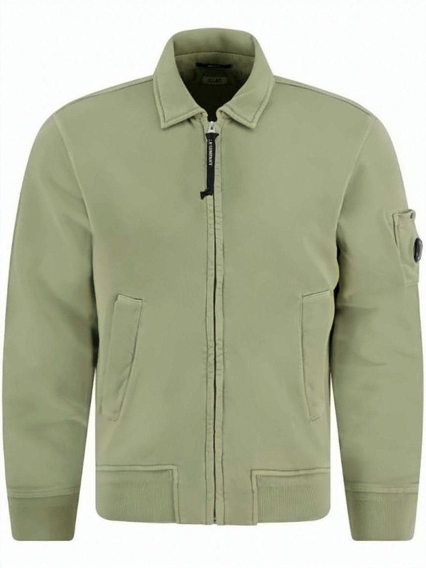 C.P. Company Zip-Up Jacket With Classic Collar And Distinctive Patch Pocket