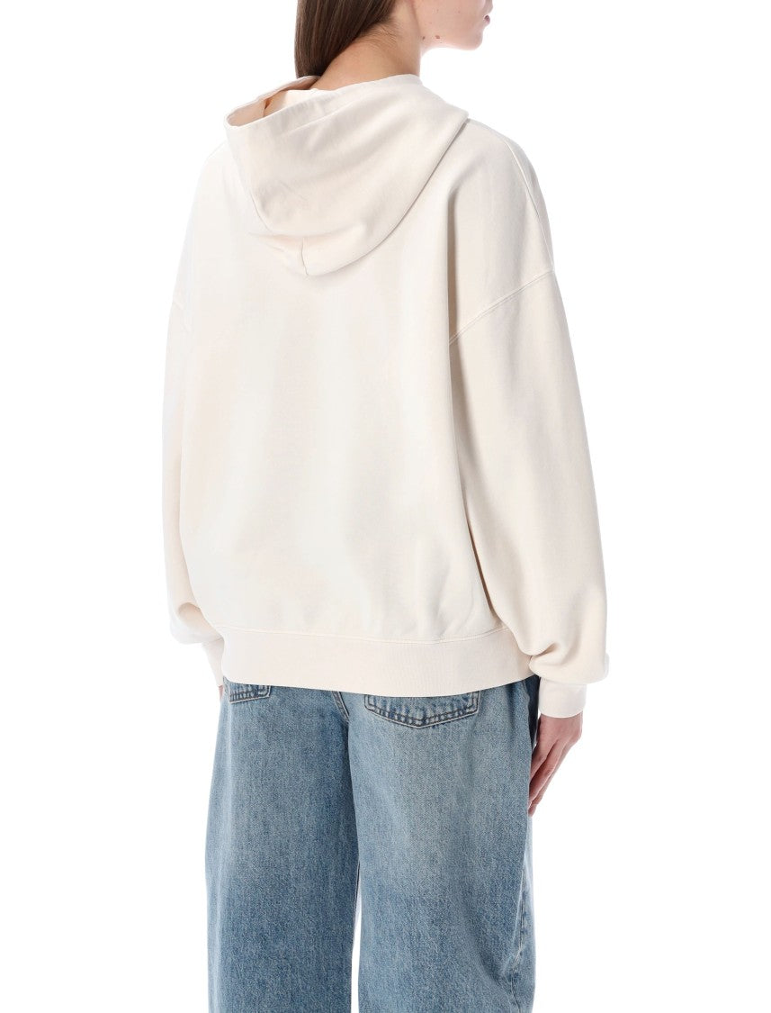 Anine Bing Harvey Collegiate Logo Oversized Cotton Hoodie