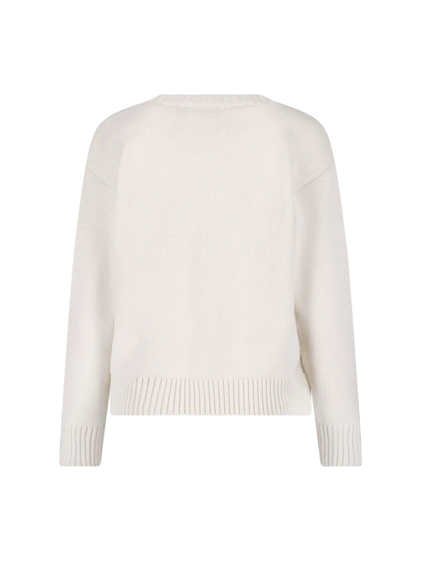 Polo Ralph Lauren Intarsia Knit Cotton Sweater With Dog Motif By Polo Ralph Lauren
