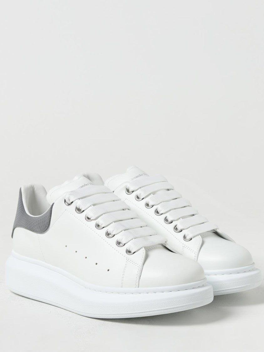 Alexander Mcqueen Smooth White Leather Sneakers