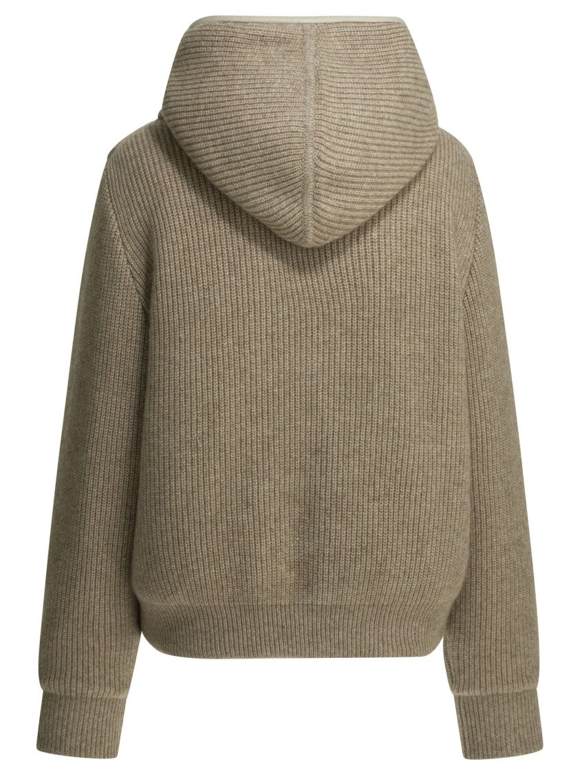 Camelia Reversible Goose Down And Cashmere Jacket With Mink Fur Panels